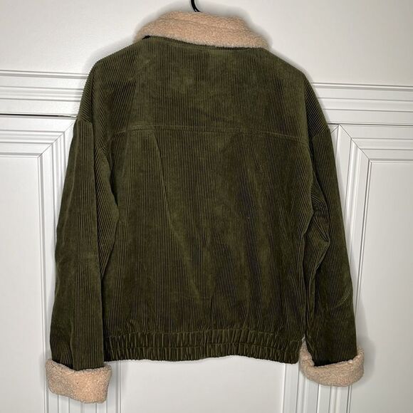 ALTAR'D STATE Sophie Cord Sherpa Trim Jacket Size S NWT - Picture 3 of 10